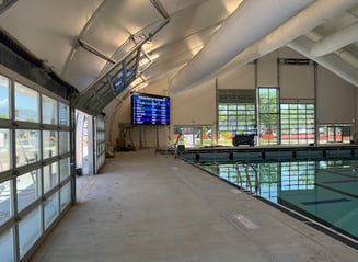 Board at end of pool-1