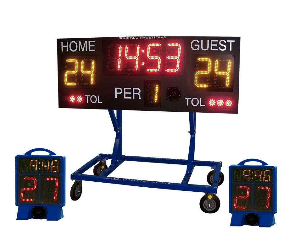 water polo scoreboard and shot clocks