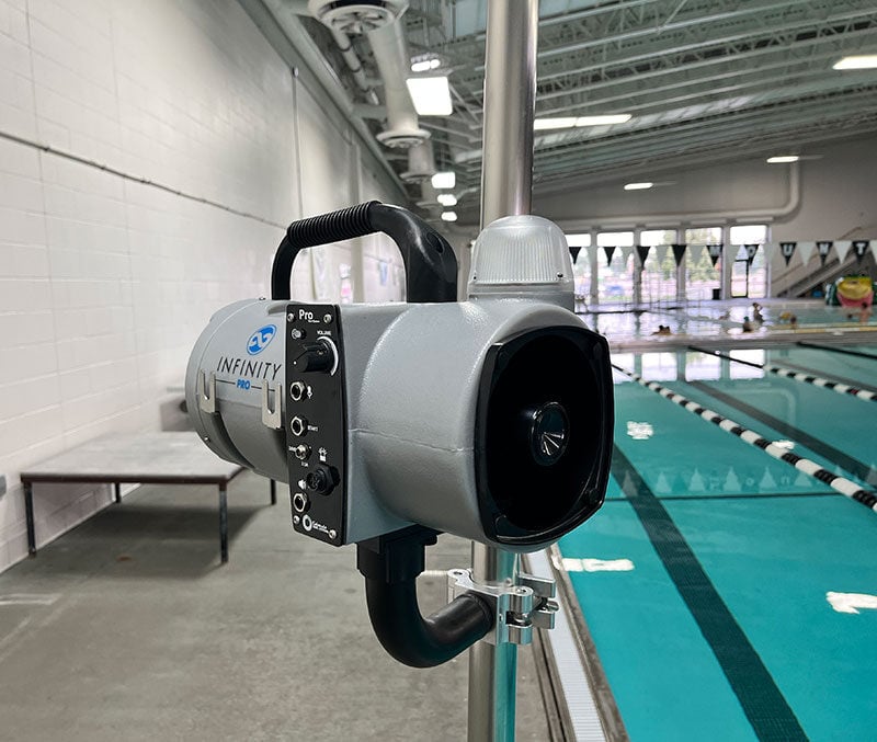 Infinity Pro Swimming Start System integrated horn and strobe