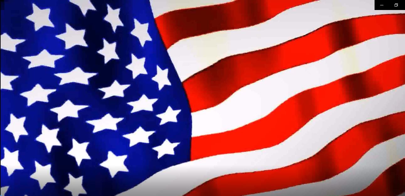 Video Animation - American Flag Partial View