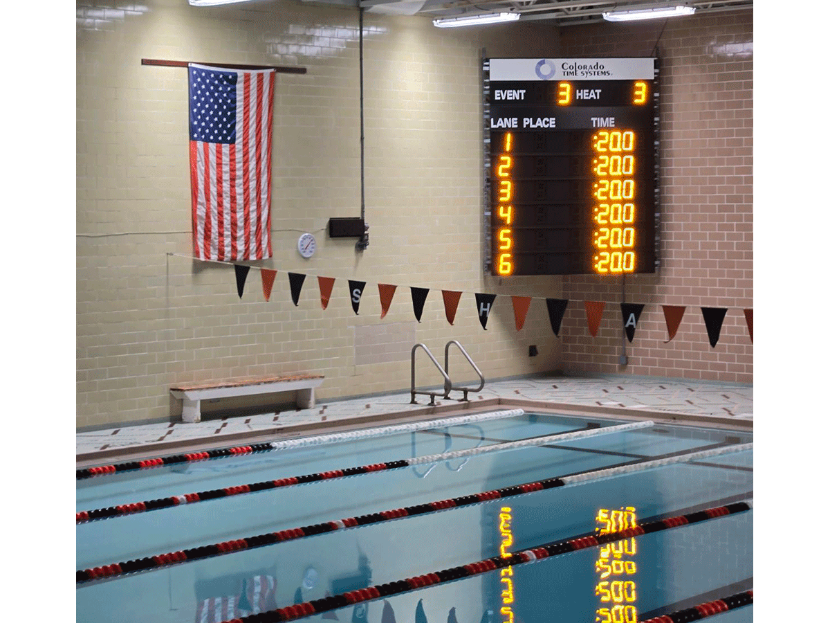 6 digit led numeric swimming scoreboard