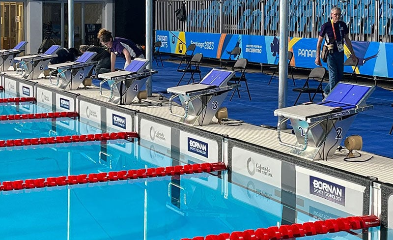 RJPLD on Astralpool Starting Block at PANAM  in 2023