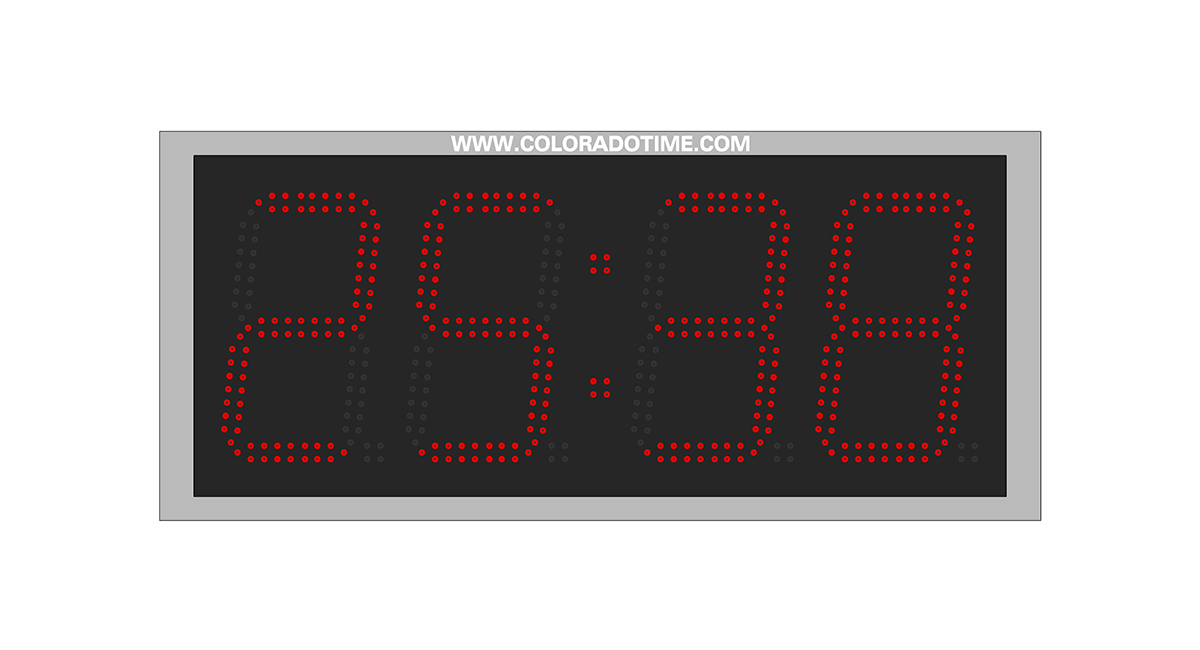 slim 4-digit wall mounted pace clock