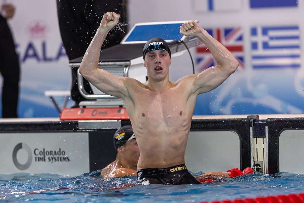 Athlete in front of AquaGrip Touchpad