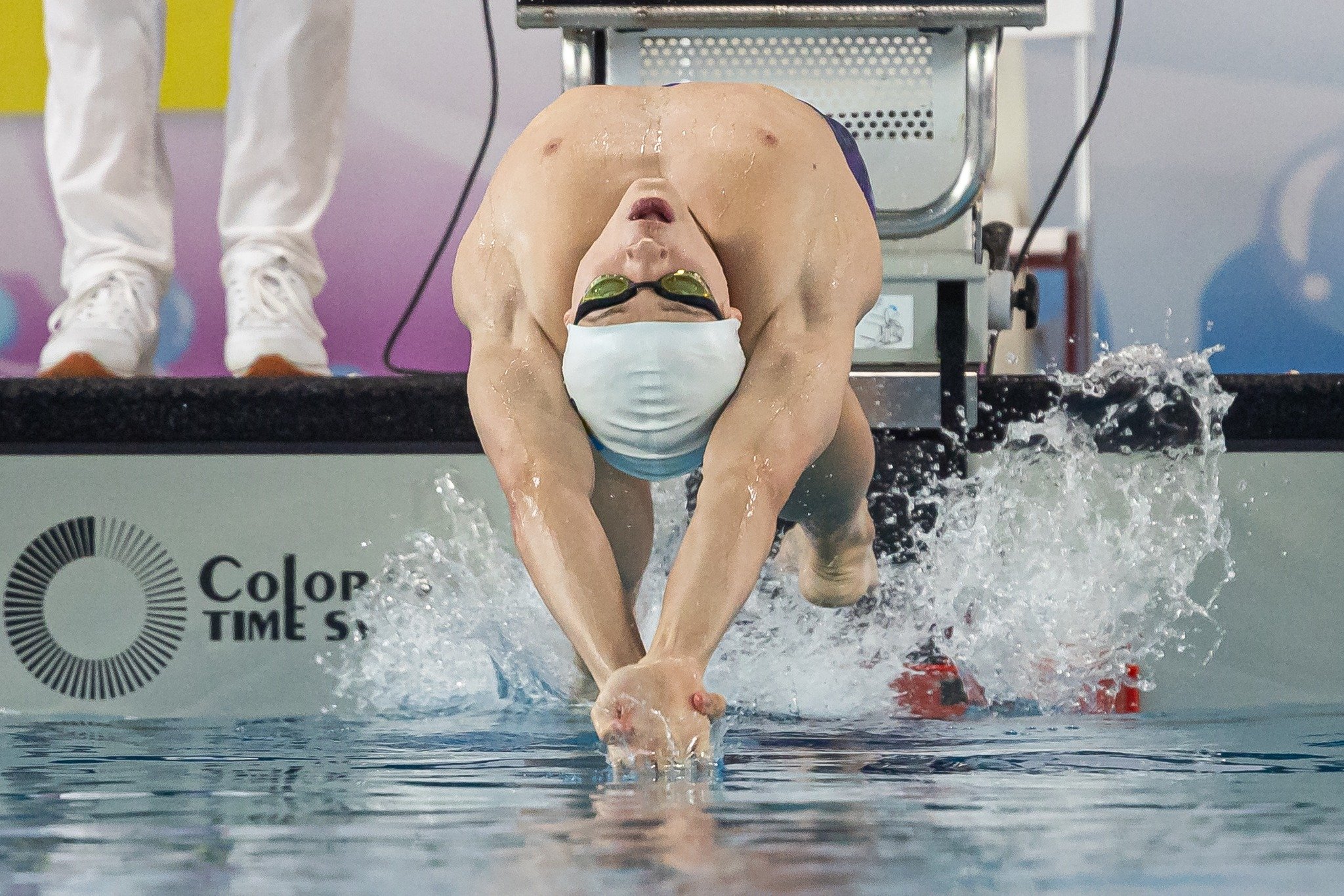 Athlete in front of AquaGrip Touchpad