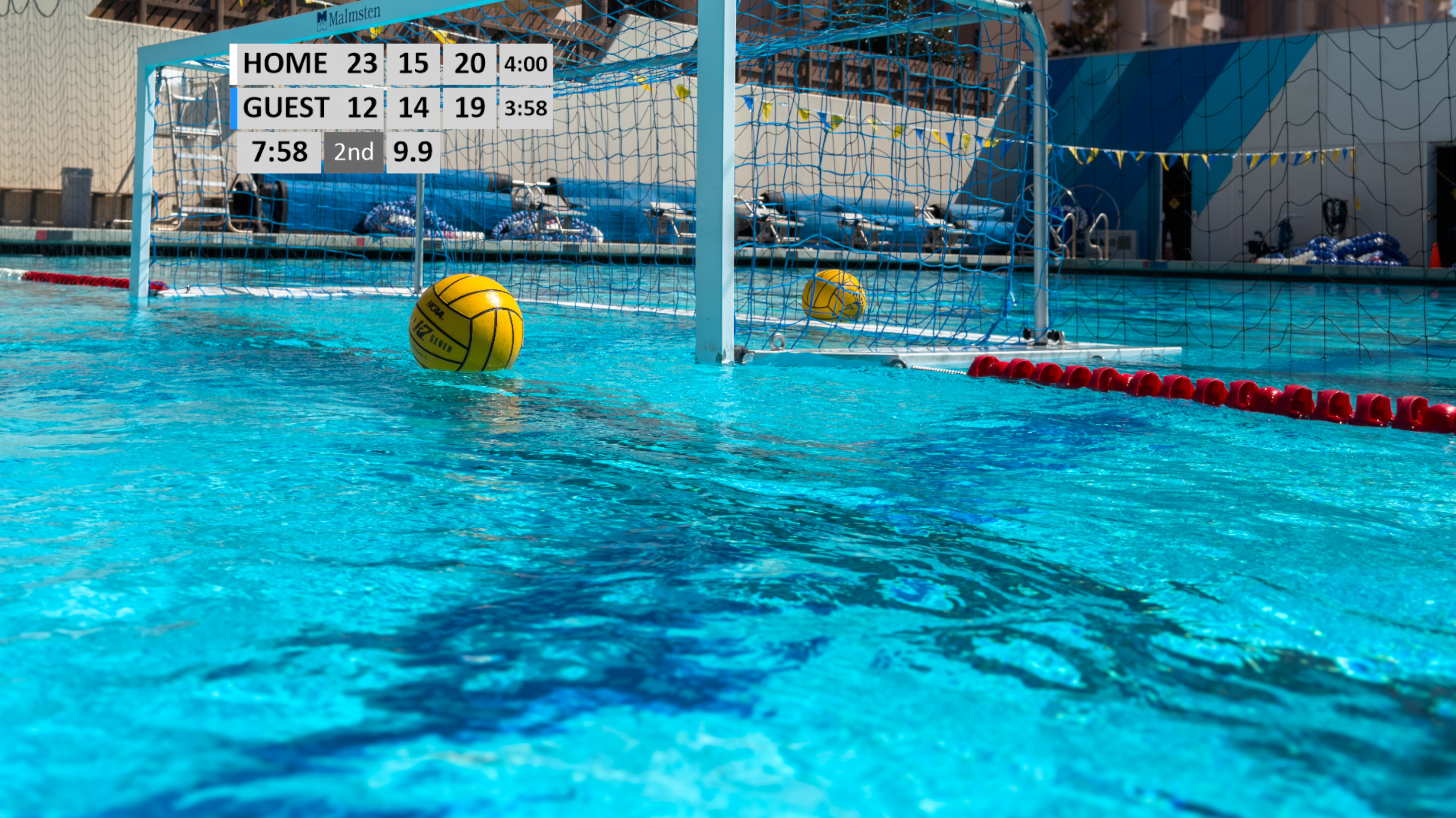 AquaSync Water polo scoring bug for live streaming